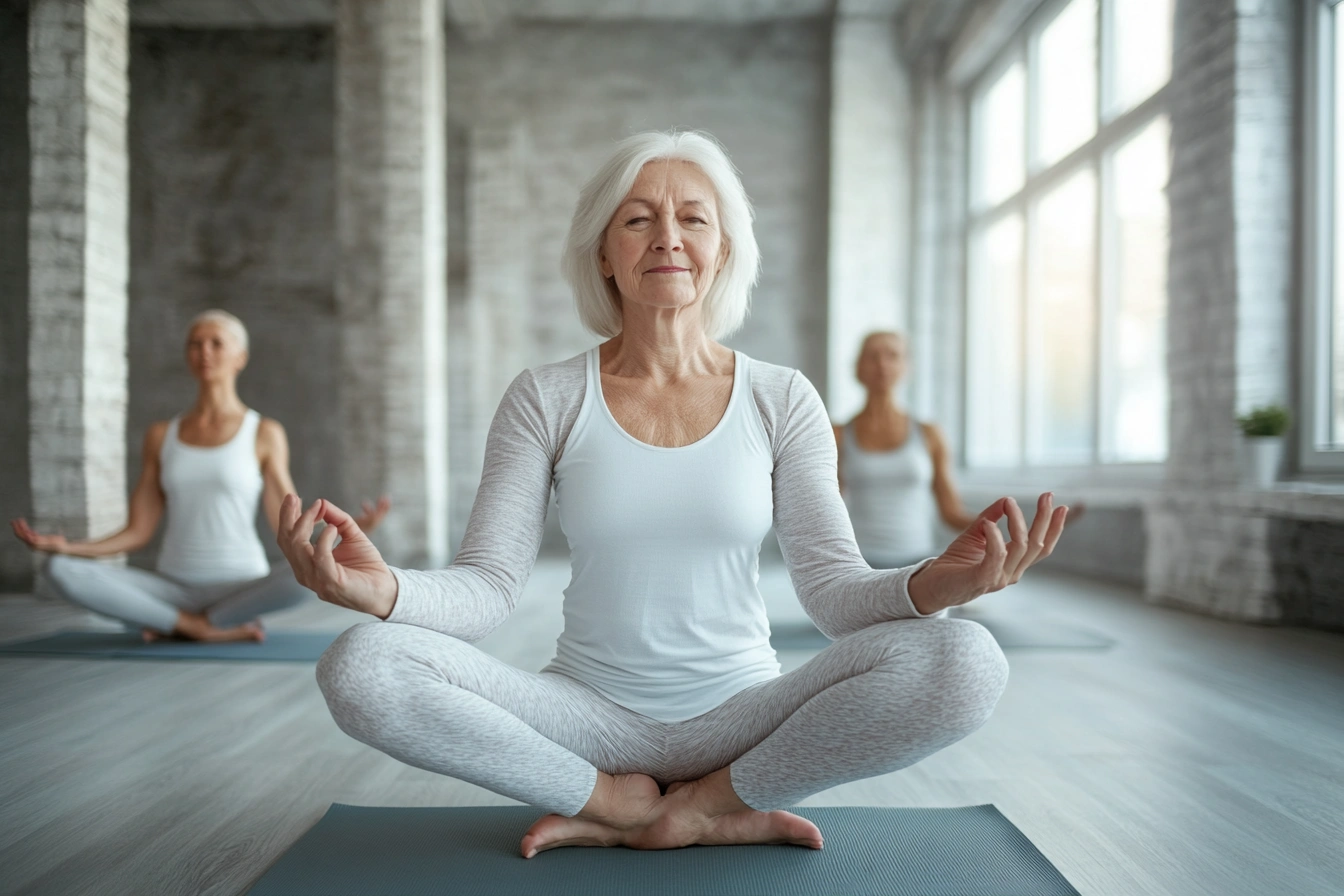 Заняття йогою для пенсіонерів